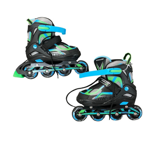 Vist Large View of Product Image Which is Used SOWUME Junior Rec Fitness Skates Black Adjustable