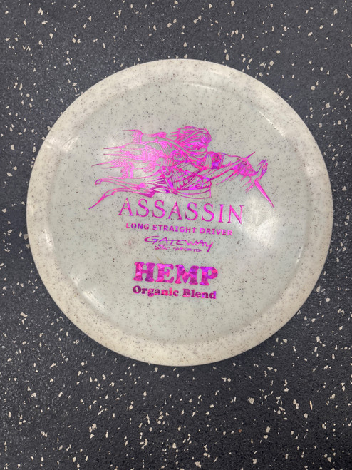 Vist Large View of Product Image Which is Used Gateway HEMP ASSASSIN Disc Golf Driver White