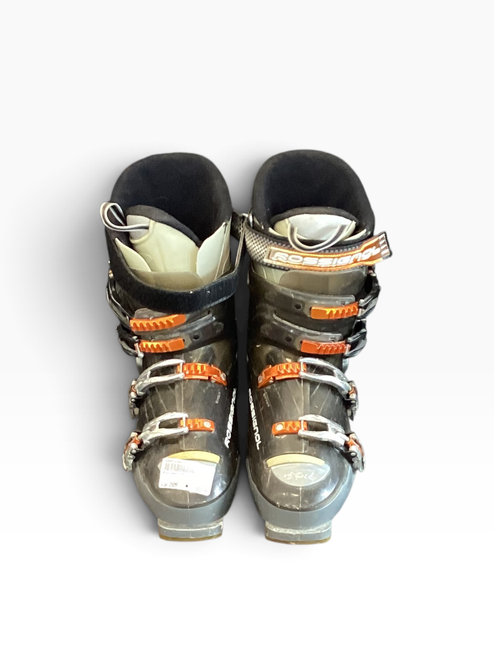 Vist Large View of Product Image Which is Used Rossignol EXALT 8 Mens DH Ski Boot Charcoal And Orange 290 MP - M11 - W12