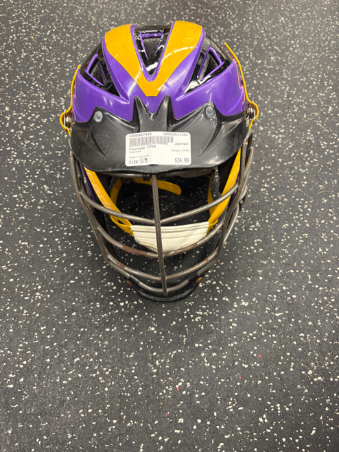 Vist Large View of Product Image Which is Used Cascade CPVR Lacrosse Helmet Purple S/M