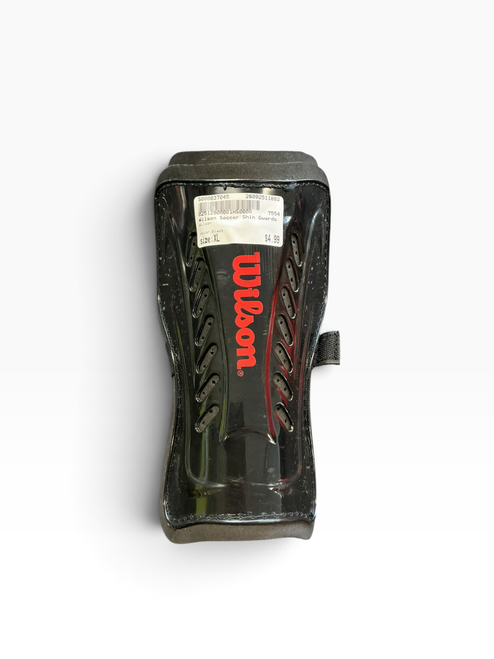 Vist Large View of Product Image Which is Used Wilson Soccer Shin Guards Adult Black XL
