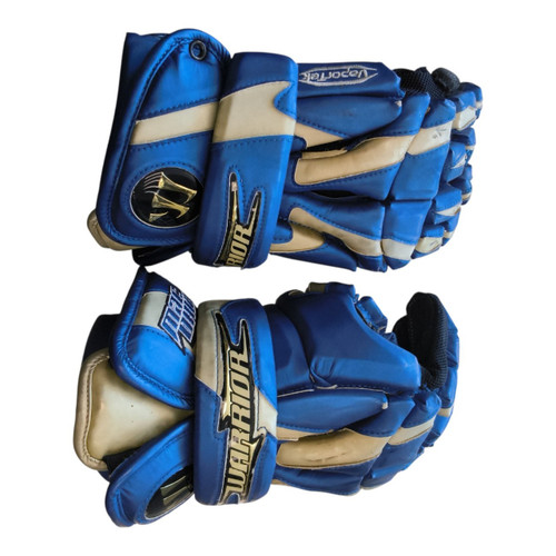 Vist Large View of Product Image Which is Used Warrior VAPORTECH Lacrosse Gloves Mens Royal Blue 13"