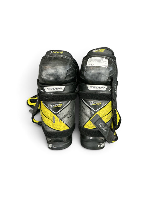 Vist Large View of Product Image Which is Used Bauer ULTRA SONIC Youth Shin Guards None 8"