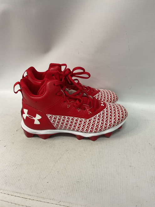 Vist Large View of Product Image Which is Used Under Armour Adult FB Cleats Red Senior 6.5