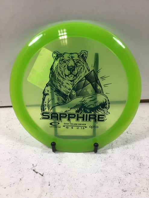 Vist Large View of Product Image Which is Used Latitude 64 OPTO SAPPHIRE Disc Golf Driver Green 164g