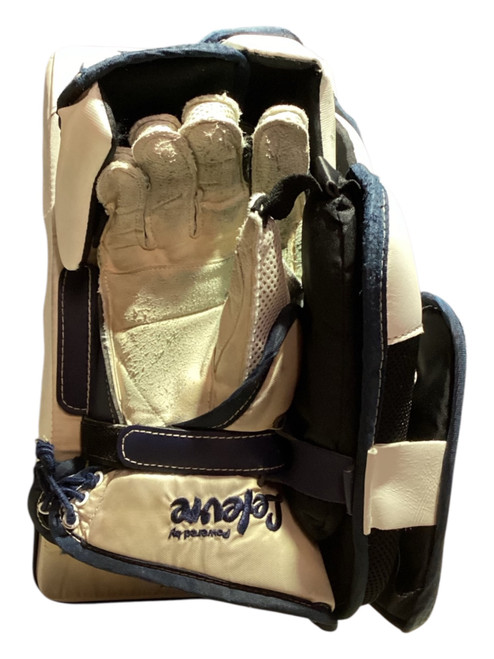 Vist Large View of Product Image Which is Used CCM EXTREME FLEX III Senior Goalie Blocker White