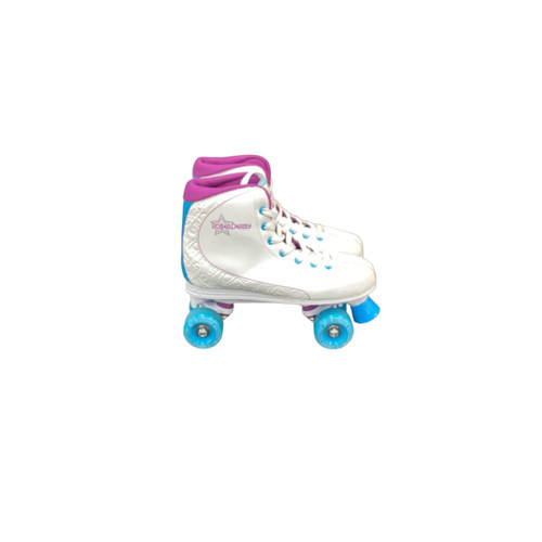 Vist Large View of Product Image Which is Used RollerDerby ROLLER STAR 600 Senior Roller Quad Skates White Senior 10