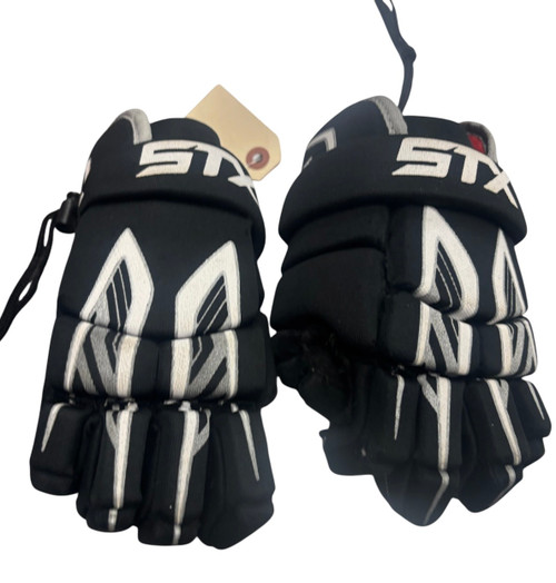 Vist Large View of Product Image Which is Used STX STINGER Lacrosse Gloves Junior Black 10"
