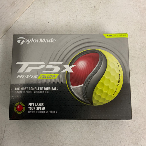 Vist Large View of Product Image Which is Used Taylormade TP5X HI-VIS YELLOW 12 Pack - Golf Balls