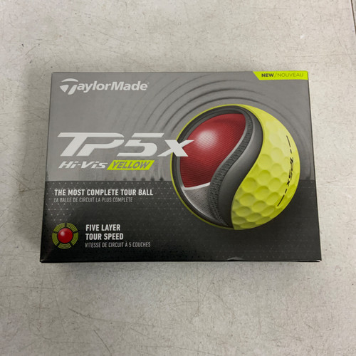 Vist Large View of Product Image Which is Used Taylormade TP5X HI-VIS YELLOW 12 Pack - Golf Balls