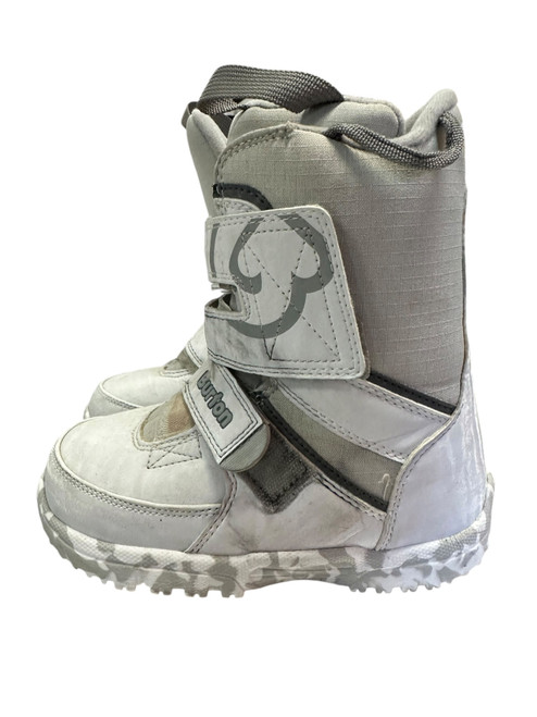 Vist Large View of Product Image Which is Used Burton YTH GROM Boys Snowboard Boots White Junior 01