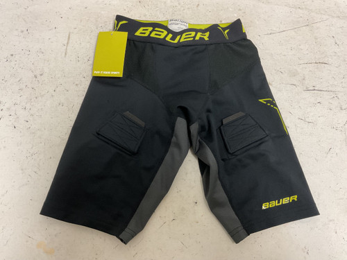 Vist Large View of Product Image Which is Used Bauer Junior Hockey Bottom Black And Neon Green LG