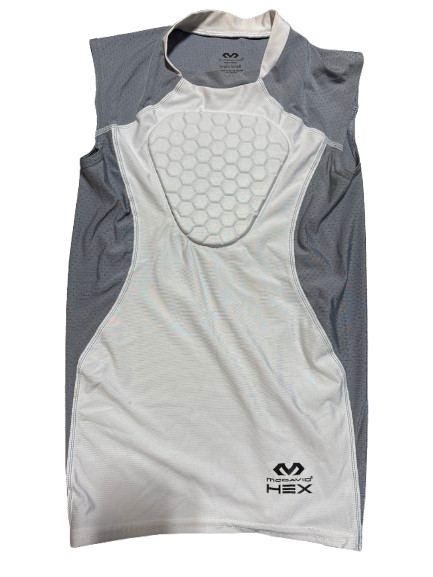 Vist Large View of Product Image Which is Used McDavid STERNUM PROTECTED SHIRT YTH SM Other Clothing Grey And White SM