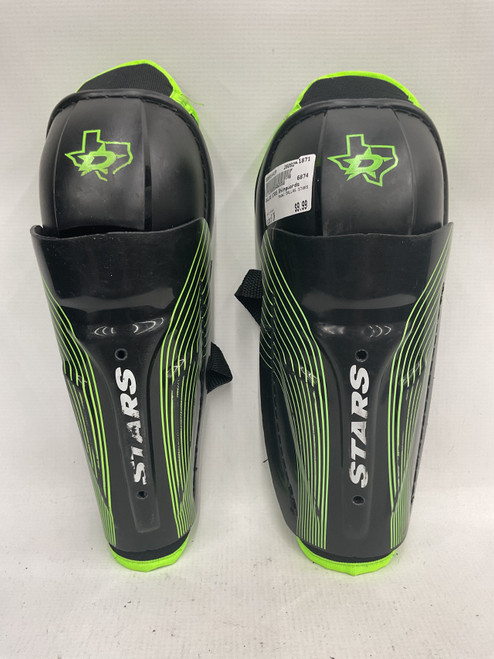 Vist Large View of Product Image Which is Used DALLAS STARS Youth Shin Guards Black 9"