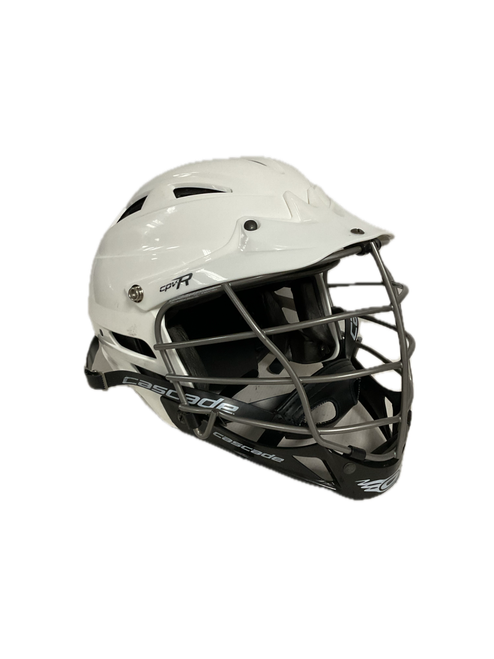 Vist Large View of Product Image Which is Used Cascade CPVR Lacrosse Helmet White S/M