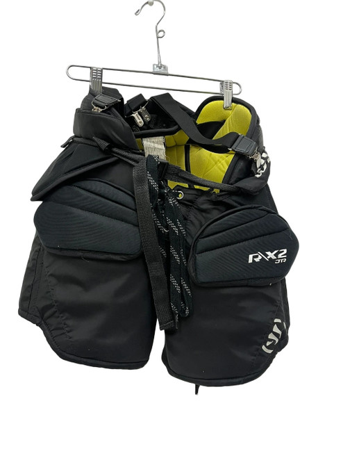 Vist Large View of Product Image Which is Used Warrior R/X2 Jr S/M Junior Goalie Pants Black