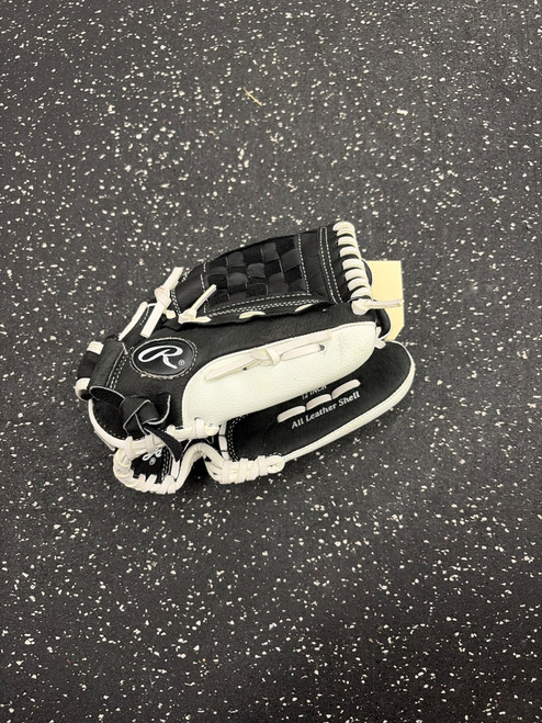 Vist Large View of Product Image Which is Used Rawlings HIGHLIGHT SERIES BB/SB Glove RH Throw Black 12"