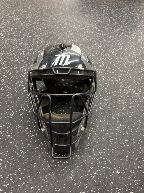 Vist Large View of Product Image Which is Used Marucci CHMGS1A Catchers Helmet w/Mask Black One Size