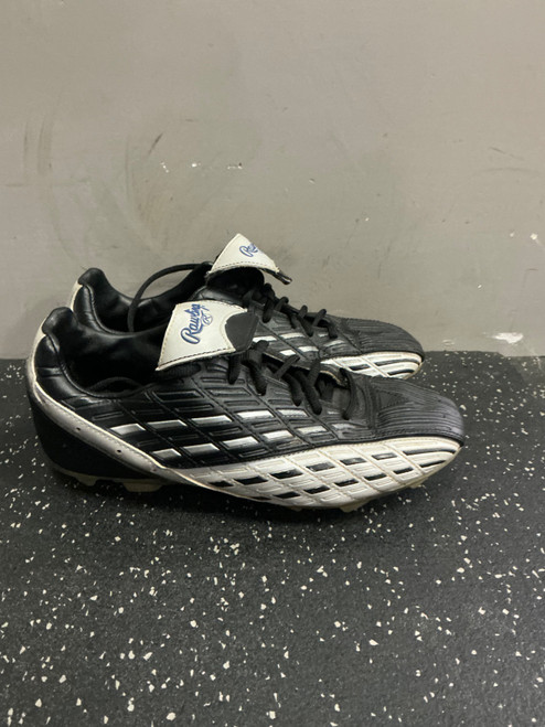 Vist Large View of Product Image Which is Used Rawlings STINGER BB/SB Cleats Black And Grey Senior 6.5
