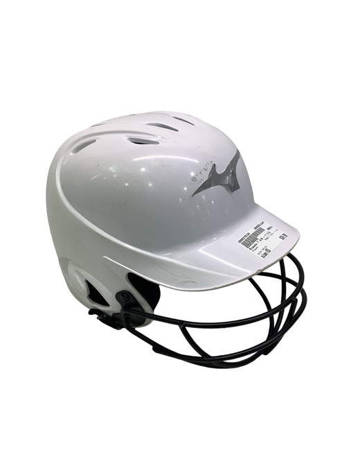 Vist Large View of Product Image Which is Used Mizuno 7 3/8 - 7 7/8 Batting Helmet w/Mask White One Size