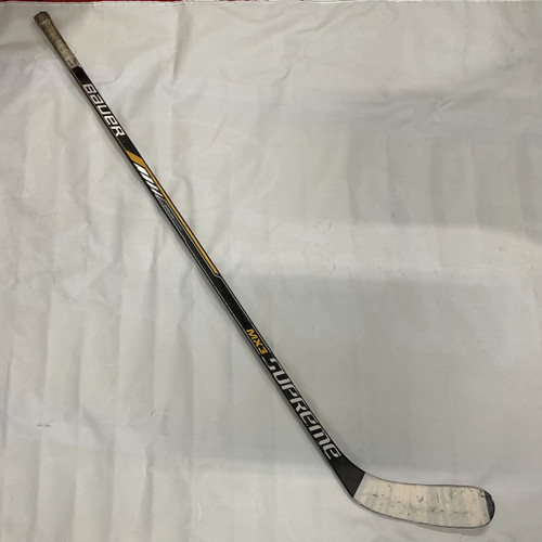 Vist Large View of Product Image Which is Used Bauer SUPREME MX3 Junior One Piece Left Black And Yellow 52 Flex