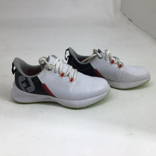 Vist Large View of Product Image Which is Used Foot Joy FUEL JR 2.0 SPIKELESS GOLF SHOE Jr Golf Shoes White Junior 02