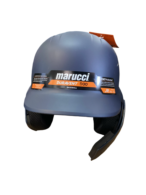 Vist Large View of Product Image Which is Used Marucci DURAVENT D30 JR Batting Helmet No Mask Navy Blue S/M