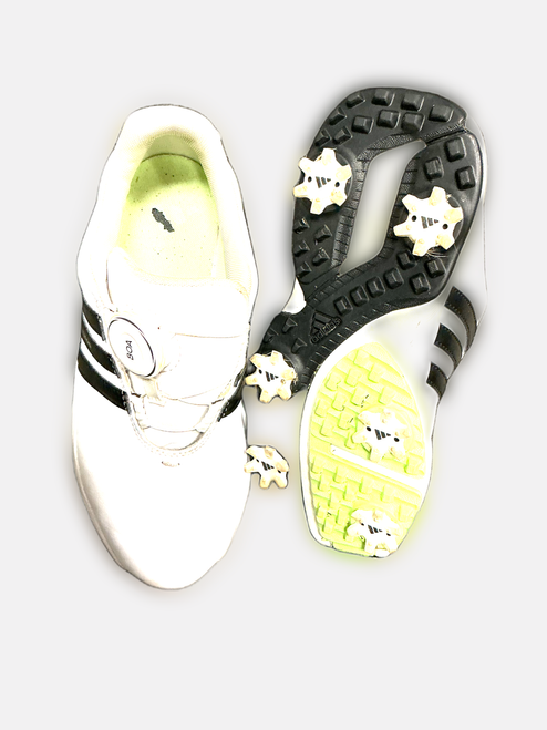 Vist Large View of Product Image Which is Used Adidas Jr Golf Shoes White Junior 03