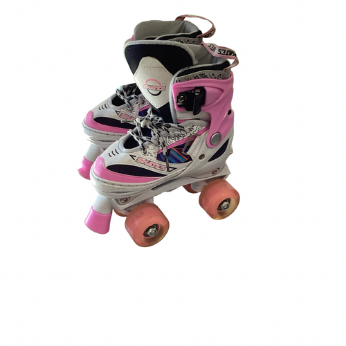 Vist Large View of Product Image Which is Used SKATES 11.5-2 Child Roller Quad Skates Pink Adjustable
