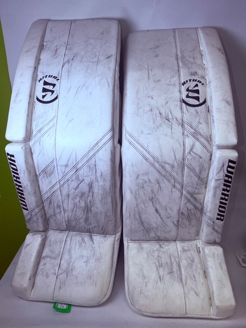 Vist Large View of Product Image Which is Used Warrior RITUAL G5 SR+ Goalie Leg Pads Senior White 34"
