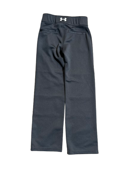Vist Large View of Product Image Which is Used Under Armour OPEN BOTTOM YSM BB/SB Pant Boys Black SM