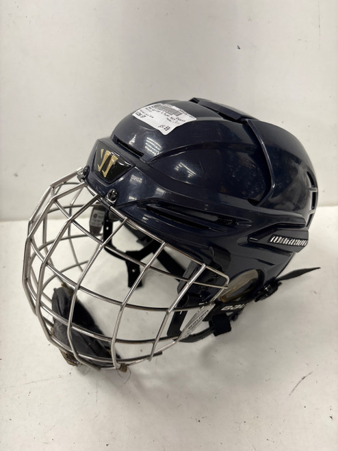 Vist Large View of Product Image Which is Used Warrior 4 PLAY Helmet Cage Combo Navy Blue SM