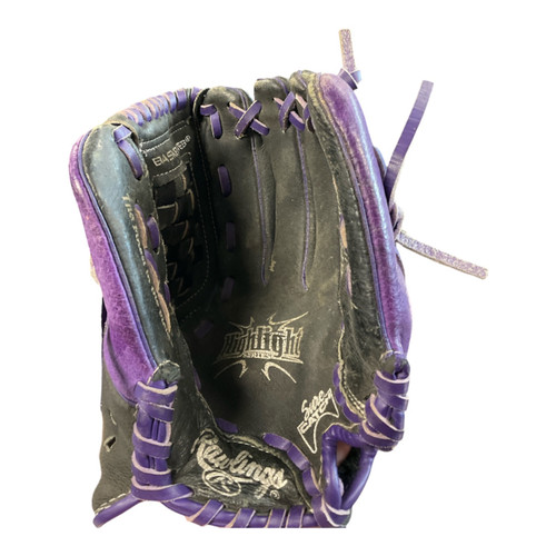 Vist Large View of Product Image Which is Used Rawlings HIGHLIGHT SERIES BB/SB Glove RH Throw Black 11 1/2"