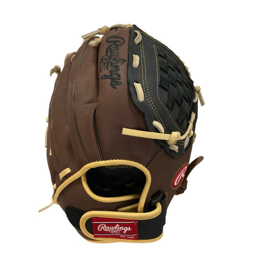 Vist Large View of Product Image Which is Used Rawlings RBG36BC BB/SB Glove RH Throw Brown 12 1/2"