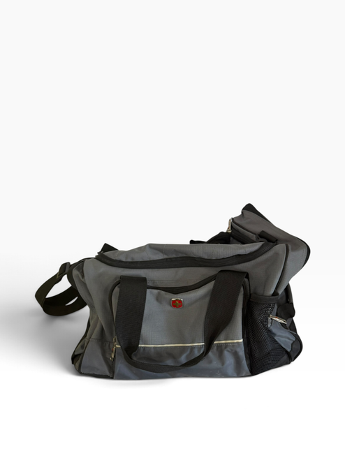Vist Large View of Product Image Which is Used Soccer Player Duffel Bag Grey