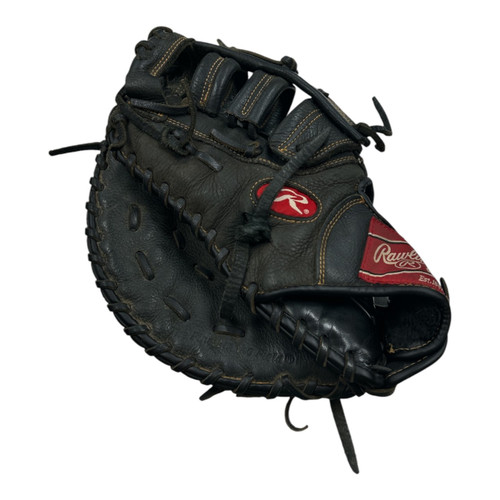Vist Large View of Product Image Which is Used Rawlings RFBMB LHT 1ST MITT BB/SB First Base LH Throw Black 12 1/2"