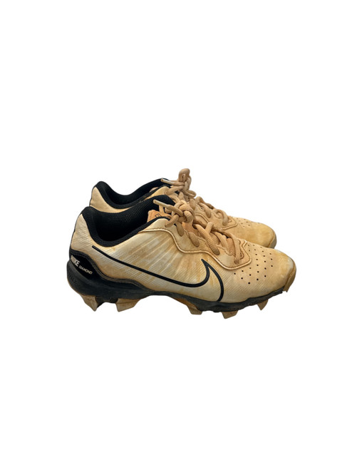 Vist Large View of Product Image Which is Used Nike DIAMOND BASEBALL CLEAT BB/SB Cleats White Junior 03.5