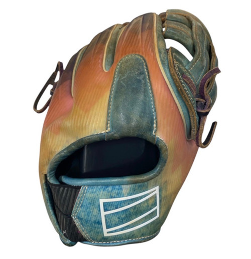 Vist Large View of Product Image Which is Used Rawlings REV1X BB/SB Glove RH Throw Carolina Blue 11 3/4"
