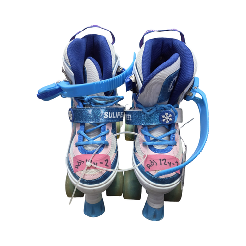 Vist Large View of Product Image Which is Used SULIFEEL JR ADJ SKATES 13Y-3 Junior Roller Quad Skates Royal Blue Adjustable