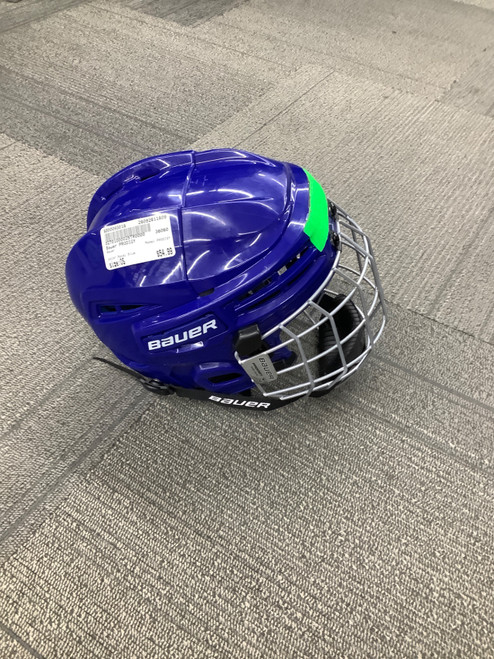 Vist Large View of Product Image Which is Used Bauer PRODIGY Helmet Cage Combo Royal Blue One Size