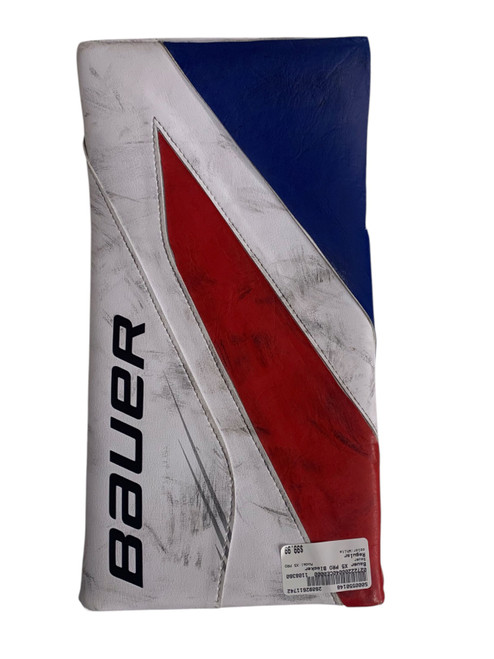 Vist Large View of Product Image Which is Used Bauer X5 PRO Senior Goalie Blocker White