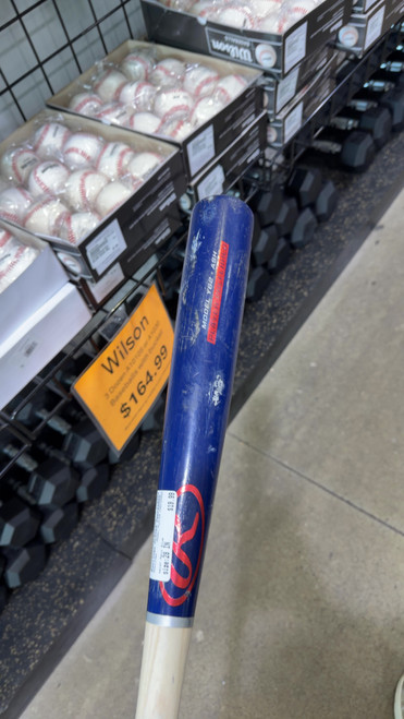 Vist Large View of Product Image Which is Used Rawlings PLAYER PREFERRED BB/SB Wood Bat Navy Blue 28"