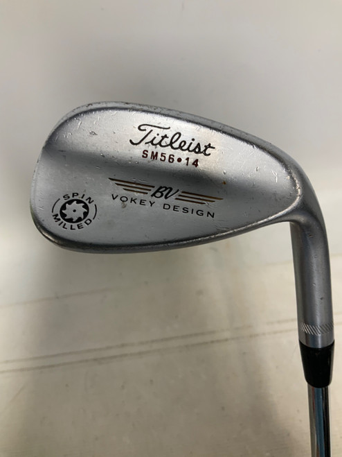 Vist Large View of Product Image Which is Used Titleist SPIN MILLED 56 14 VOKEY Golf Wedge Mens RH 56 Degree