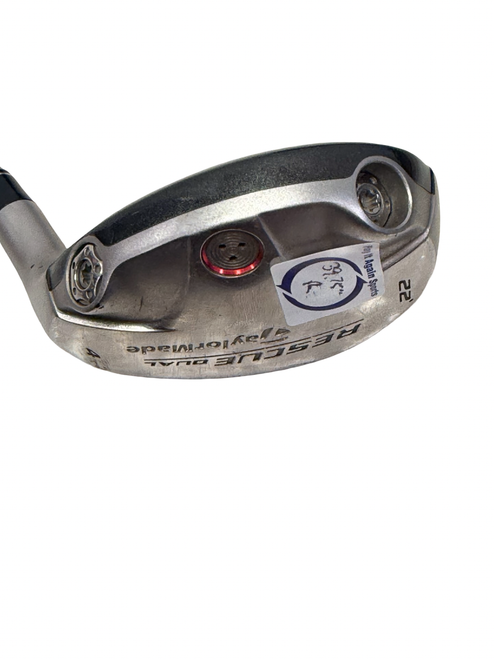 Vist Large View of Product Image Which is Used Taylormade RESCUE DUAL Mens 22deg Hybrid Club RH 4 Hybrid 39.75" w/ 65g R-Flex Shaft