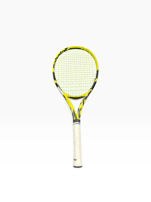 Vist Large View of Product Image Which is Used Babolat PURE AERO AERO MODUL Adult Tennis Racquet Yellow 4 1/4"