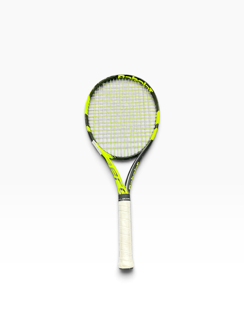 Vist Large View of Product Image Which is Used Babolat PURE AERO AERO MODUL Adult Tennis Racquet Yellow 4 1/4"