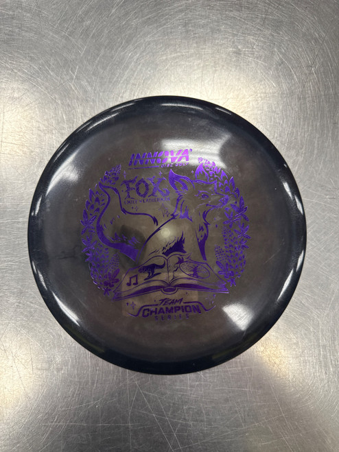Vist Large View of Product Image Which is Used Innova CHAMPION FOX WEATHERMAN Disc Golf Mid Range Black