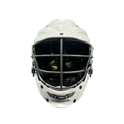 Vist Large View of Product Image Which is Used Cascade CS R YOUTH HELMET Lacrosse Helmet White SM