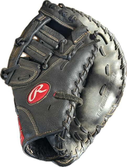 Vist Large View of Product Image Which is Used Rawlings RENEGADE Baseball First Base RH Throw Black 12 1/2"