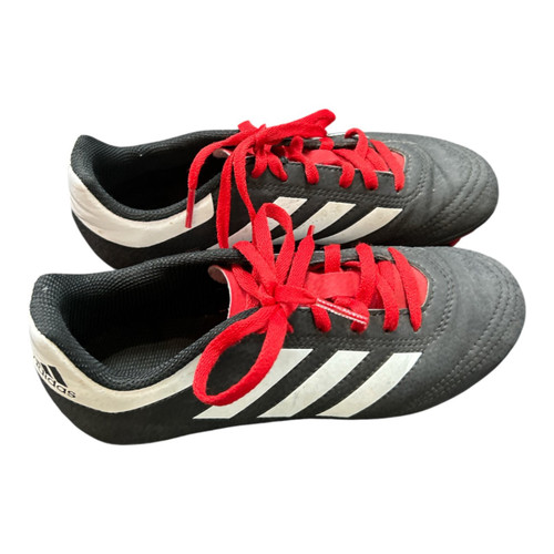 Vist Large View of Product Image Which is Used Adidas Soccer Cleats White/Black/Red Junior 02.5